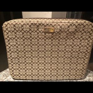 Like new Coach signature laptop case